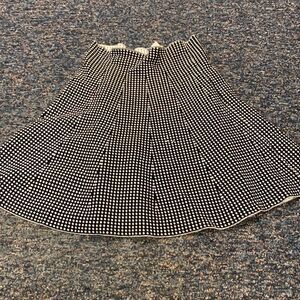 Black and white fit and flare skirt sz. M